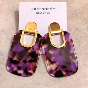 🎉HP🎉 NEW Kate Spade Sedgwick Drop Earrings in Purple Multi